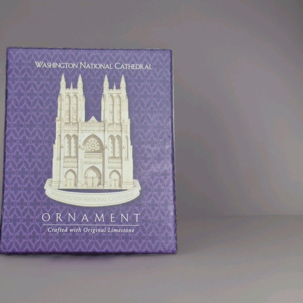 Vintage Washington Cathedral Limestone Christmas Ornament DC Church Christmas